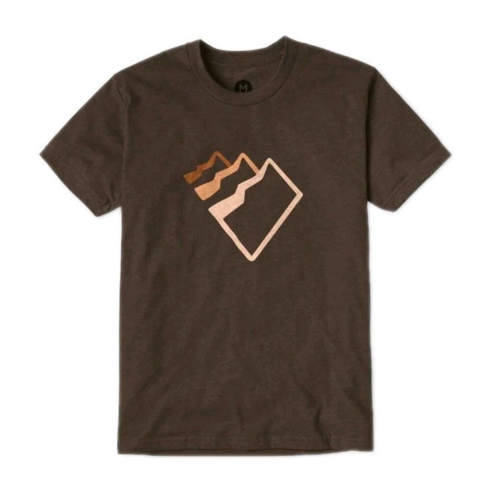 WOHVEN Brown Graphic T-Shirt Cotton Blend Short Sleeve September 2017 Men's XXL